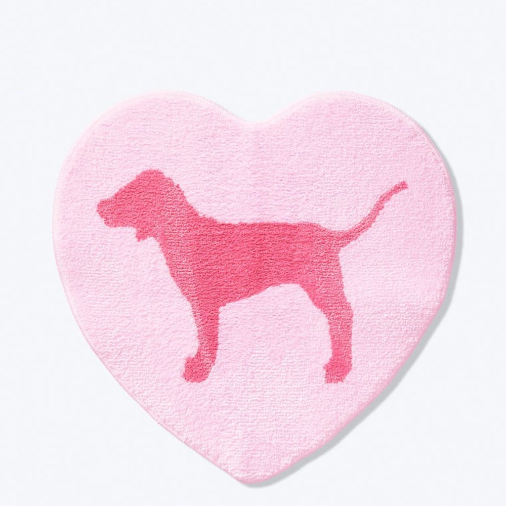 PINK By Victoria's Secret Heart Dog Bath Mat